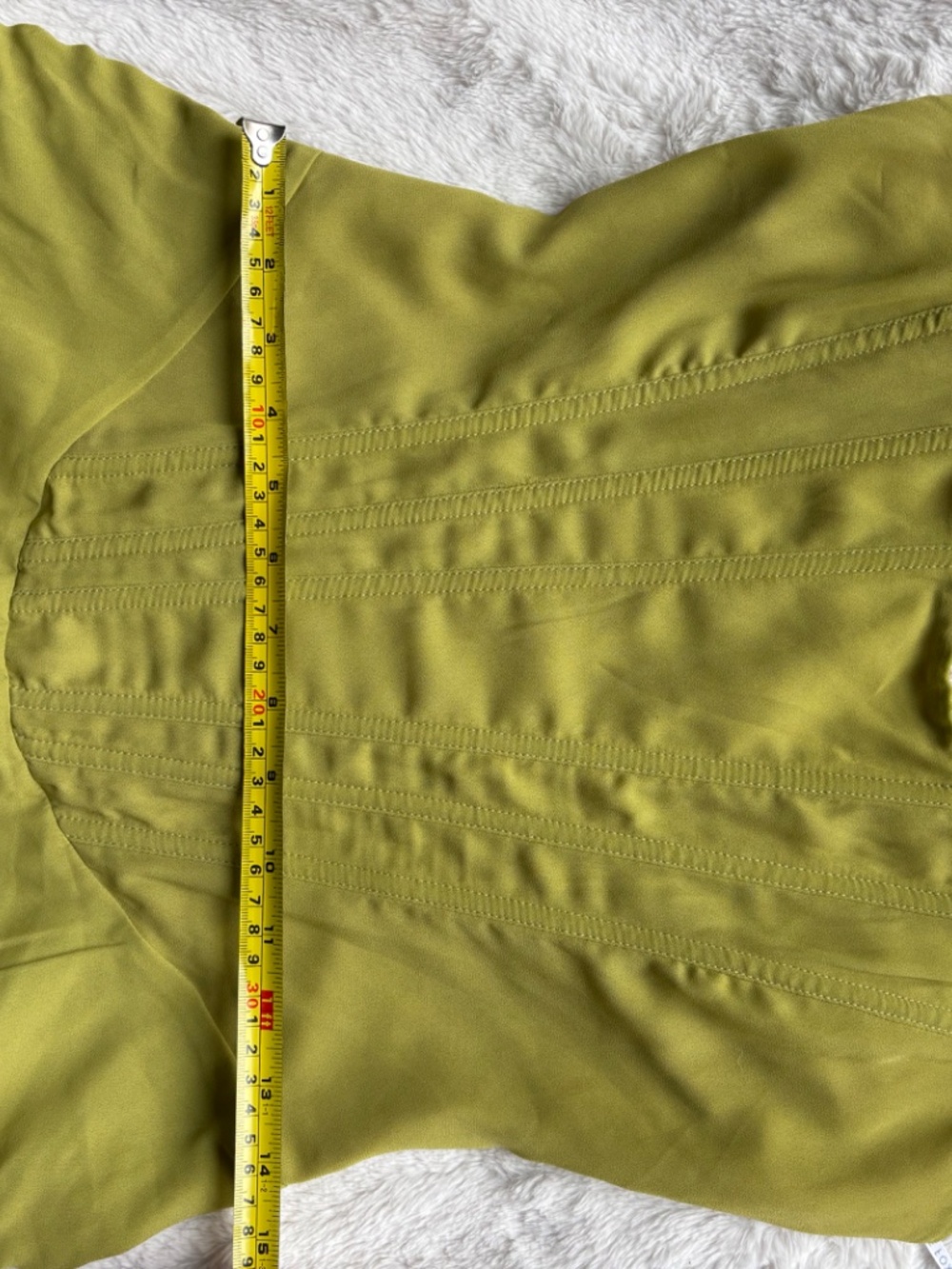 White Fox Boutique Lime Green Strapless Corset Ruched Mini Dress Size Medium - Picture 8 of 15